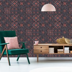 Papier Peint Pour La Salle À Manger Imitation De Carreaux De Mosaïque – Image 6