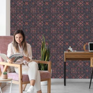 Papier Peint Pour La Salle À Manger Imitation De Carreaux De Mosaïque – Image 7