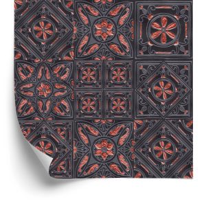 Papier Peint Pour La Salle À Manger Imitation De Carreaux De Mosaïque – Image 2