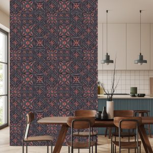 Papier Peint Pour La Salle À Manger Imitation De Carreaux De Mosaïque – Image 4