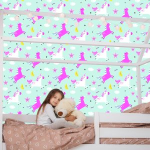 Papier Peint Pour Les Filles Les Licornes Les Étoiles Des Lunes – Image 7