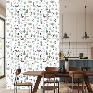 Papier Peint Arbres, Plantes, Oiseaux, Forêt, Chambre D'enfant – Image 4