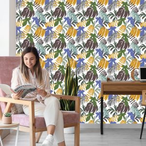 Papier Peint Feuilles Tropicales De Différentes Couleurs – Image 7