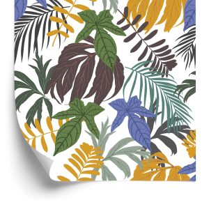 Papier Peint Feuilles Tropicales De Différentes Couleurs – Image 2