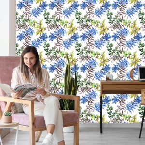 Papier Peint Feuilles Colorées - Aquarelle – Image 7