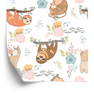 Papier Peint Pour Les Enfants - Animaux Sauvages Heureux – Image 2