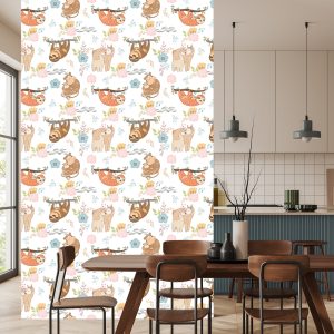 Papier Peint Pour Les Enfants - Animaux Sauvages Heureux – Image 4