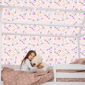 Papier Peint Pour Les Filles Chatons Nuages ​​Arc-En-Ciel – Image 7