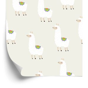Papier Peint Les Animaux Lama Pour Chambre De Garçon – Image 2