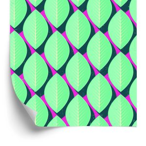 Papier Peint Rétro - Belles Feuilles Colorées – Image 2