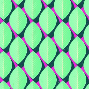 Papier Peint Rétro - Belles Feuilles Colorées – Image 1