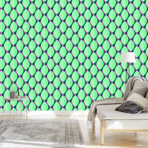 Papier Peint Rétro - Belles Feuilles Colorées – Image 3