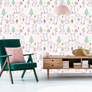 Papier Peint Lapins Parmi Les Arbres – Image 6