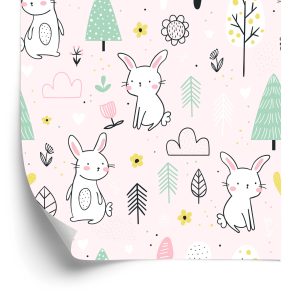 Papier Peint Lapins Parmi Les Arbres – Image 2