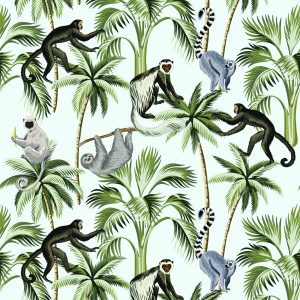 Papier Peint Animaux Sauvages Et Arbres – Image 1