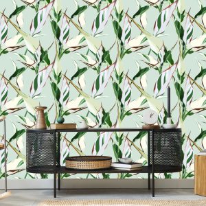 Papier Peint Motifs De Feuilles De La Nature De Style Rétro – Image 5