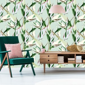 Papier Peint Motifs De Feuilles De La Nature De Style Rétro – Image 6