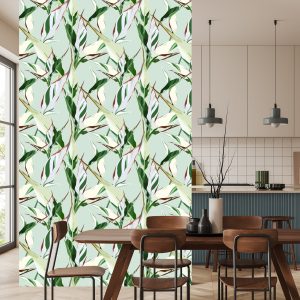 Papier Peint Motifs De Feuilles De La Nature De Style Rétro – Image 4
