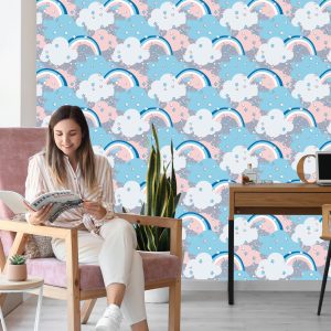 Papier Peint Arc-En-Ciel Avec Des Nuages – Image 7