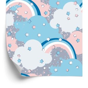 Papier Peint Arc-En-Ciel Avec Des Nuages – Image 2