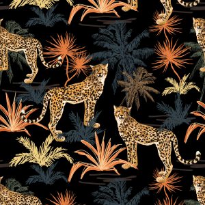 Papier Peint Chats Sauvages Et Arbres – Image 1