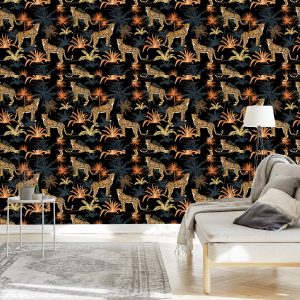 Papier Peint Chats Sauvages Et Arbres – Image 3