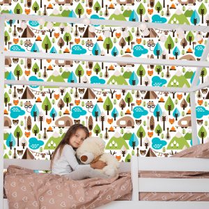 Papier Peint Top Renard Vert Arbre Pour Chambre Garçon – Image 7