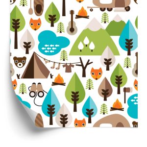 Papier Peint Top Renard Vert Arbre Pour Chambre Garçon – Image 2