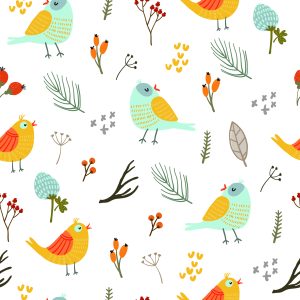 Papier Peint Oiseaux Colorés – Image 1