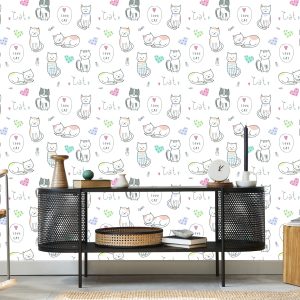 Papier Peint Pour Les Enfants - Happy Cats – Image 5