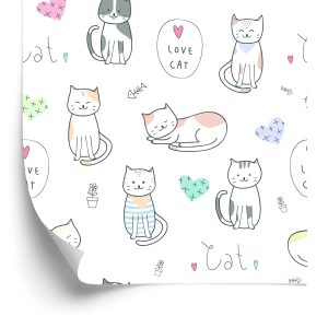 Papier Peint Pour Les Enfants - Happy Cats – Image 2