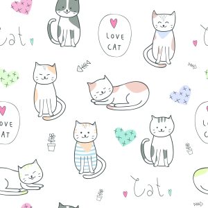 Papier Peint Pour Les Enfants - Happy Cats – Image 1