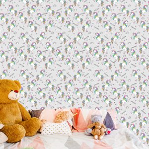 Papier Peint Pour Les Filles Nuages ​​De Licornes Colorées – Image 6