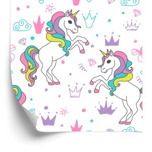 Papier Peint Pour Les Enfants - Licornes Colorées – Image 2