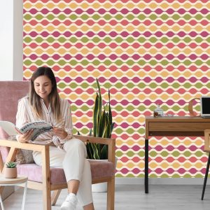 Papier Peint Vagues De Style Rétro – Image 7