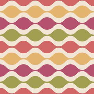 Papier Peint Vagues De Style Rétro – Image 1