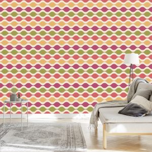 Papier Peint Vagues De Style Rétro – Image 3