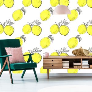 Papier Peint Feuilles De Citron Pour La Cuisine – Image 6