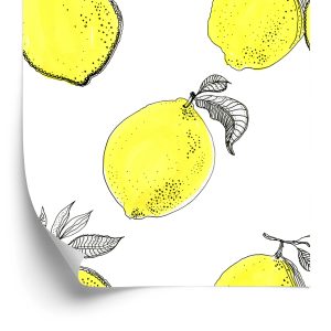 Papier Peint Feuilles De Citron Pour La Cuisine – Image 2