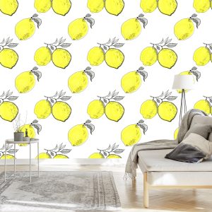 Papier Peint Feuilles De Citron Pour La Cuisine – Image 3