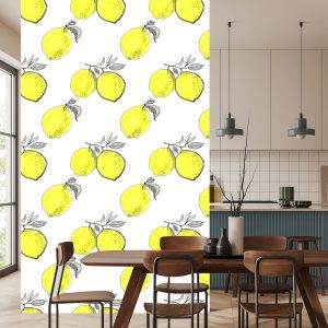 Papier Peint Feuilles De Citron Pour La Cuisine – Image 4