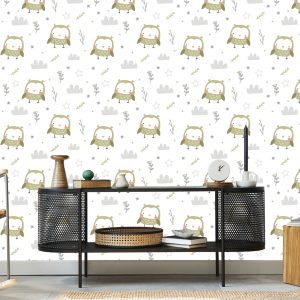 Papier Peint Plantes Hiboux – Image 5