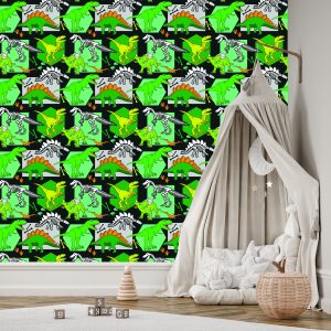 Papier Peint Mur Pour Garçons Animaux Dinosaures – Image 3