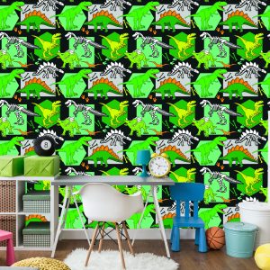 Papier Peint Mur Pour Garçons Animaux Dinosaures – Image 4
