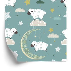 Papier Peint Moutons Et Lunes – Image 2