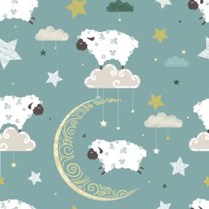 Papier Peint Moutons Et Lunes – Image 1