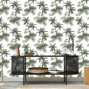 Papier Peint Palmiers Plantes Chambre Des Jeunes – Image 5