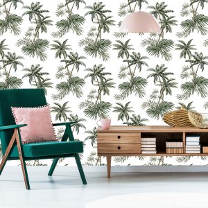 Papier Peint Palmiers Plantes Chambre Des Jeunes – Image 6