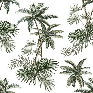 Papier Peint Palmiers Plantes Chambre Des Jeunes – Image 1