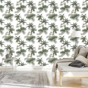 Papier Peint Palmiers Plantes Chambre Des Jeunes – Image 3